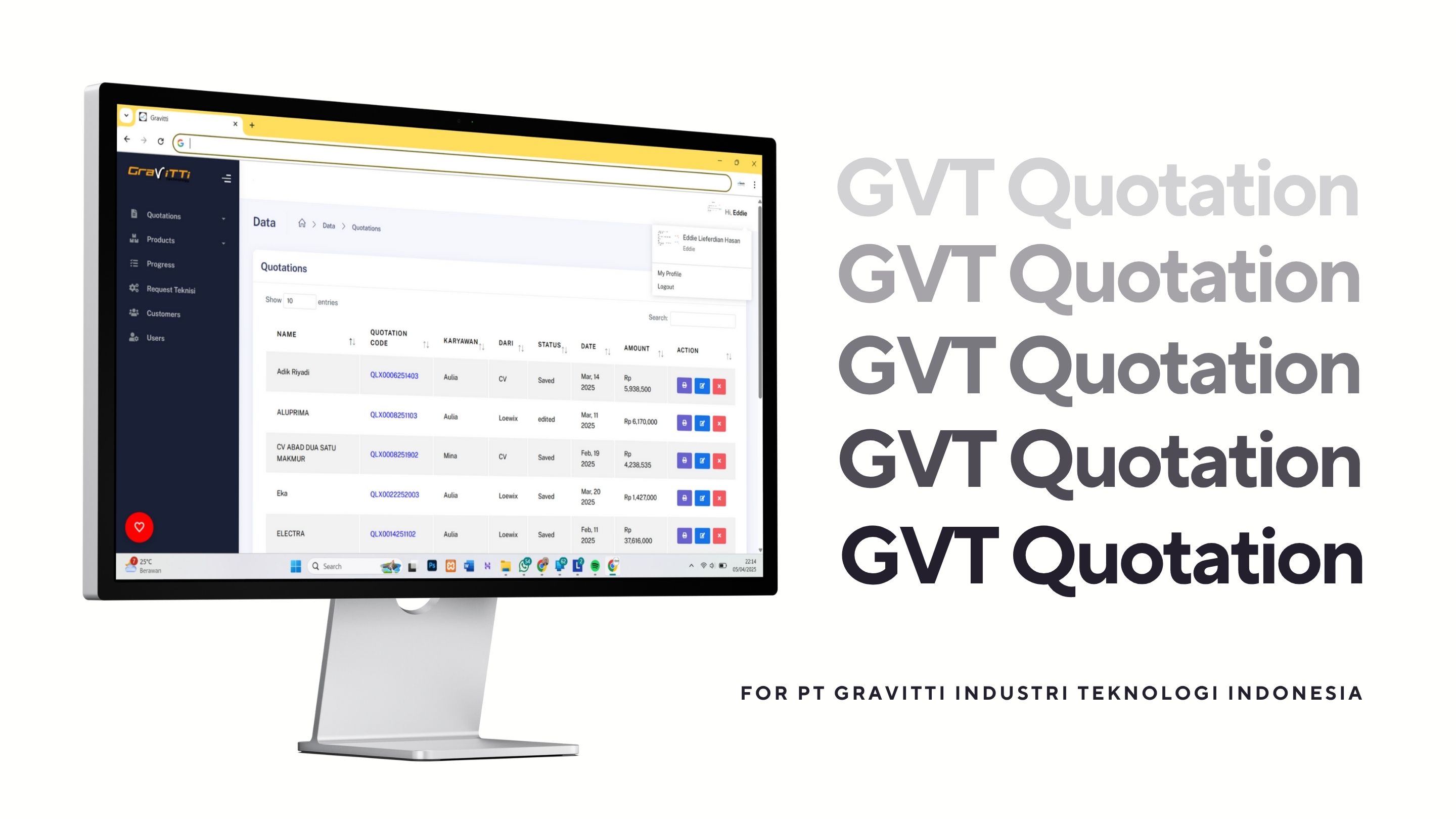 'GT Quo' Quotation Management