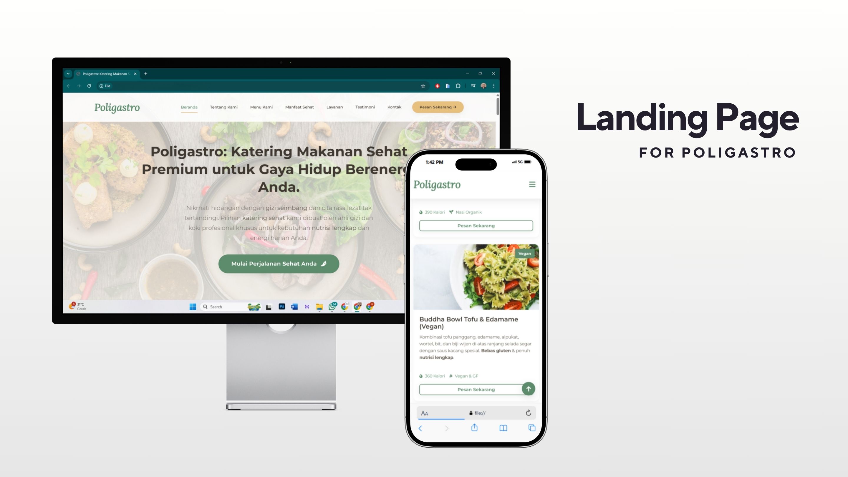 'Poligastro' Catering Landing Page