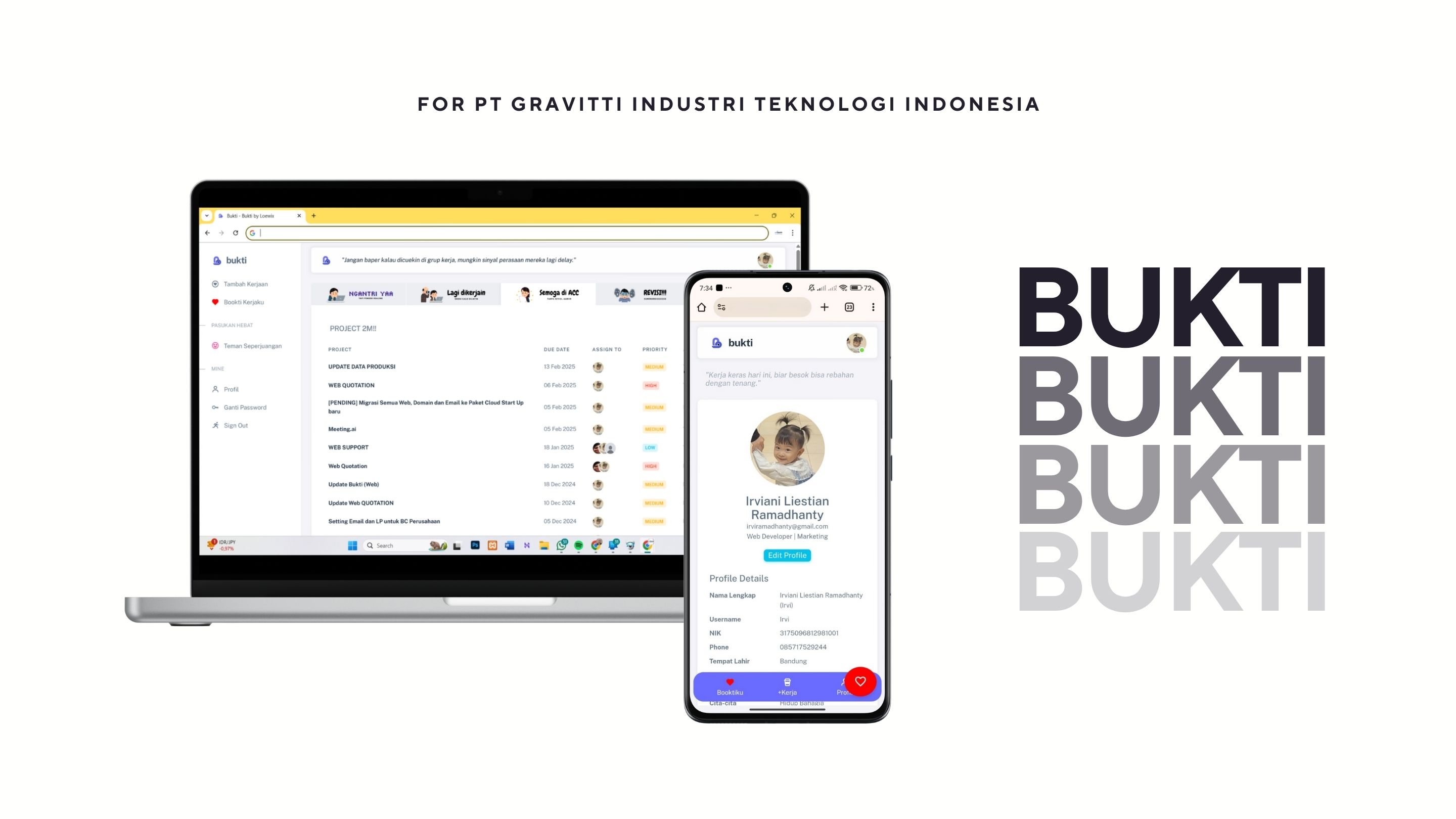 'BUKTI' Internal Task Manager